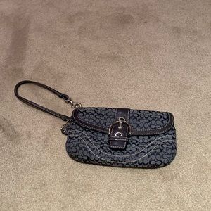 Blue Coach wristlet slightly used